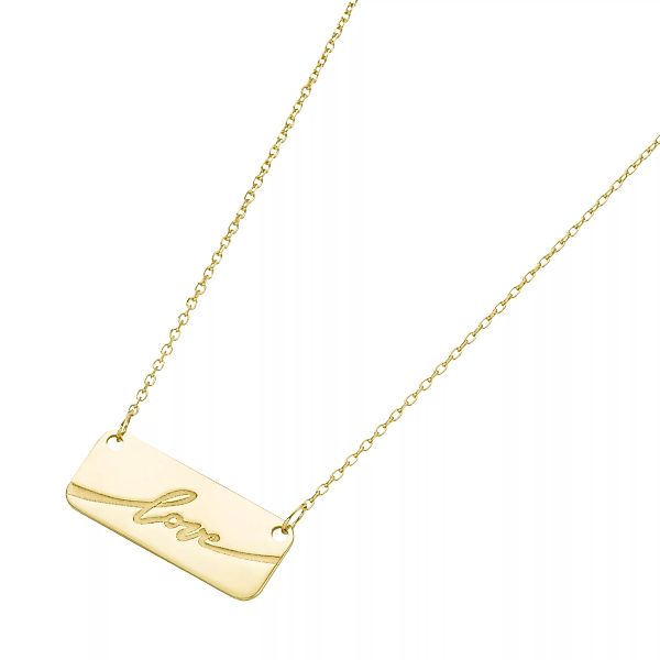 Luigi Merano Goldkette "mit Plättchen mit Schriftzug Love, Gold 375" günstig online kaufen