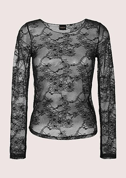 MADELEINE Langarmshirt "Mesh-Top Elegantes Rundhals-Oberteil aus feinem Net günstig online kaufen