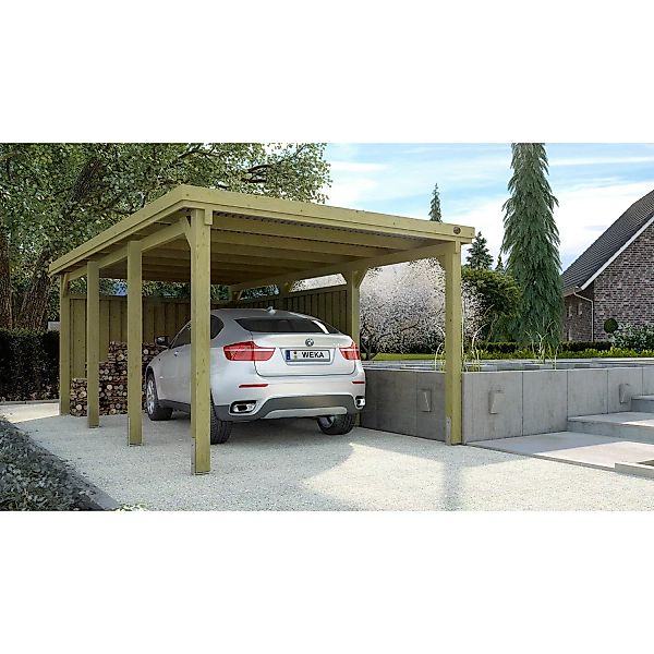 Weka Flachdach-Einzelcarport 617 Gr.2  mit PVC-Dachplatten 322 cm x 612 cm günstig online kaufen