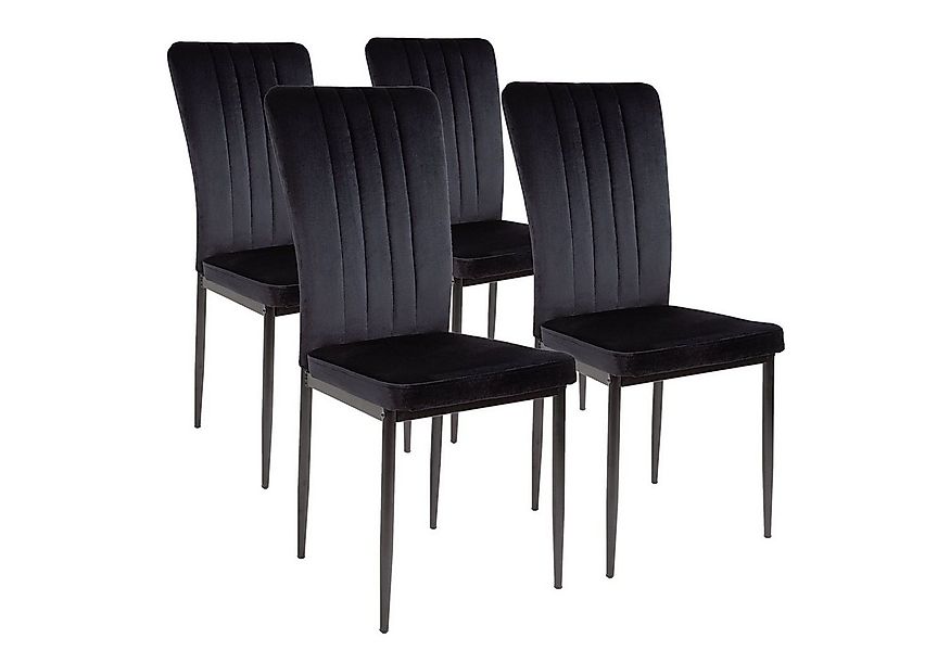 Albatros International Esszimmerstuhl Esszimmerstühle MODENA 4er Set Schwar günstig online kaufen
