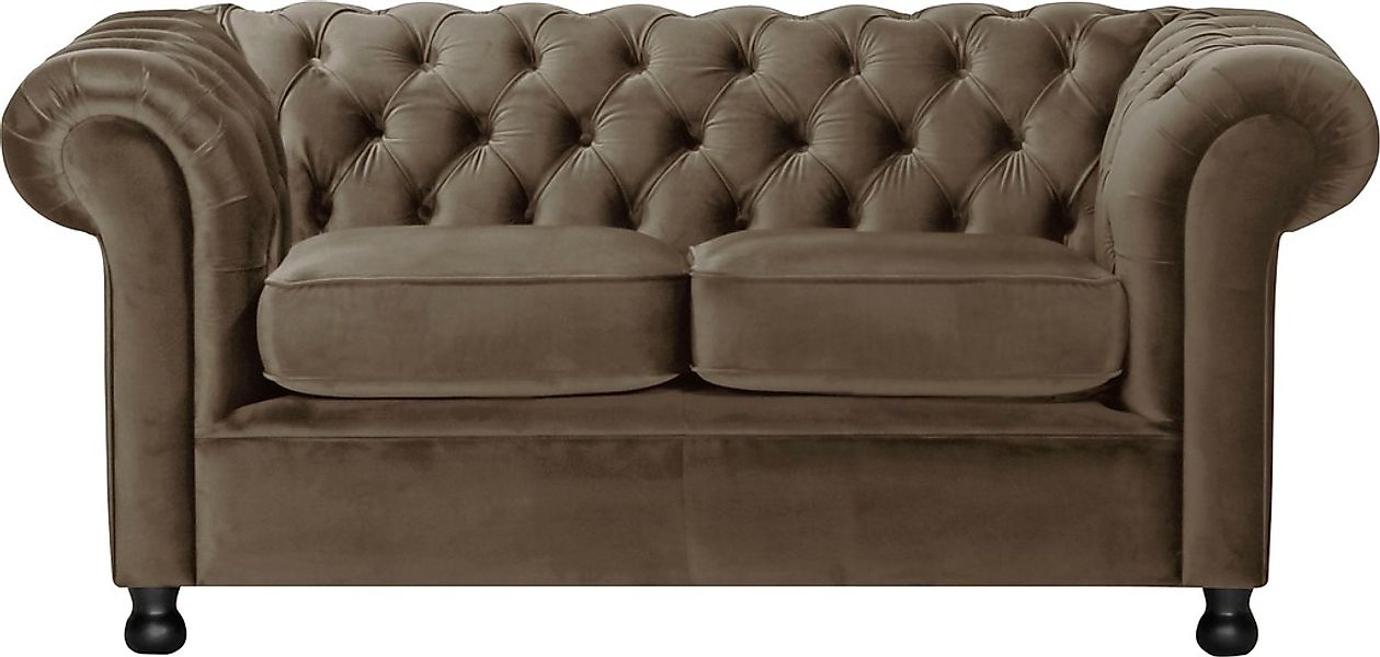 Home affaire Chesterfield-Sofa »Chesterfield Home 2-Sitzer«, mit edler Knop günstig online kaufen