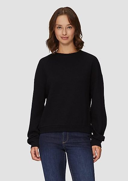 QS Sweatshirt Loose Fit-Sweatshirt mit Struktur günstig online kaufen