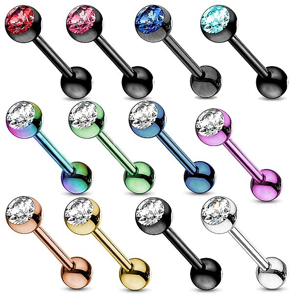 viva-adorno Piercing-Set Zungenpiercing Barbell Piercing Stab günstig online kaufen