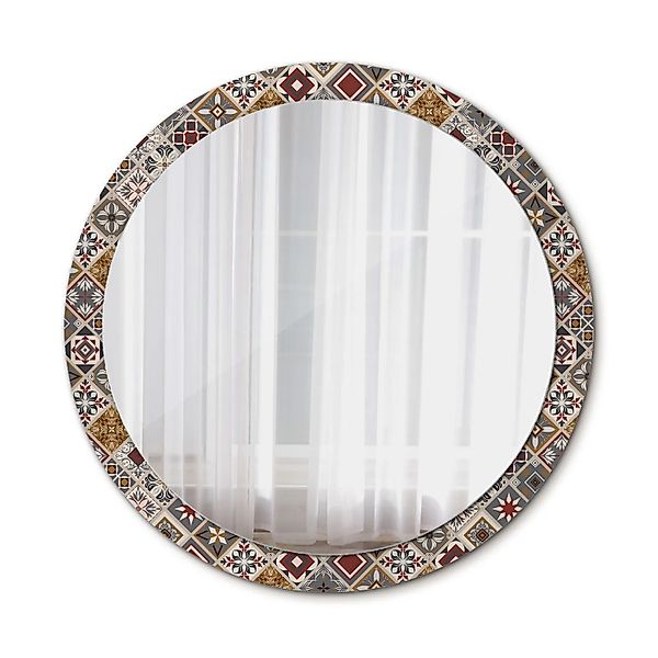 Tulup Bedruckte Spiegel Türkisches Muster 100x100 cm Runder Spiegel mit Dek günstig online kaufen