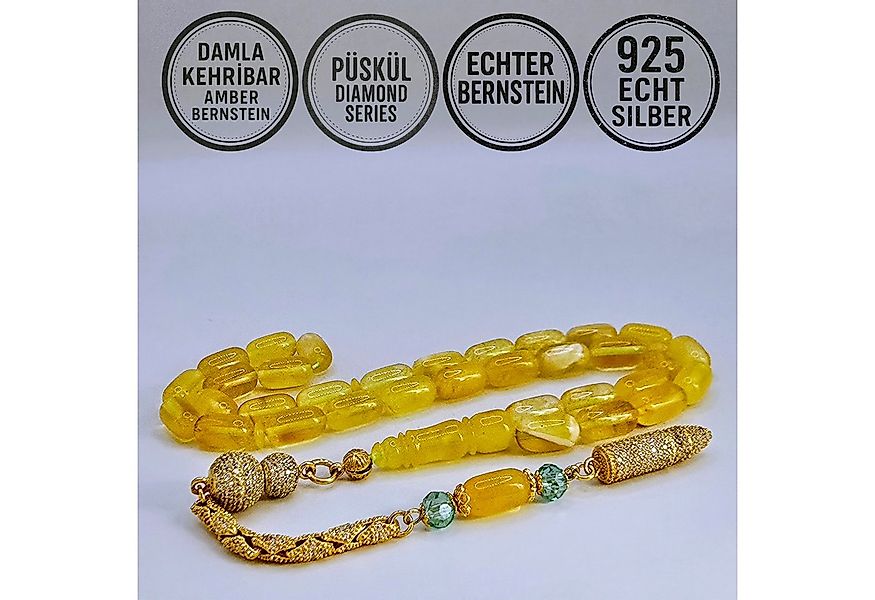M-Punkt24 Kettenanhänger Tesbih Damla Kehribar Bernstein 23 Gr Rosary Praye günstig online kaufen