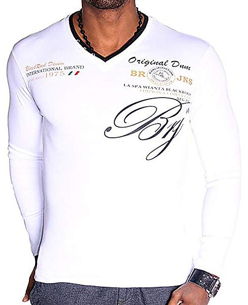 BLACKROCK 2-in-1-Langarmshirt Herren Langarmshirt Henley V-Kragen günstig online kaufen