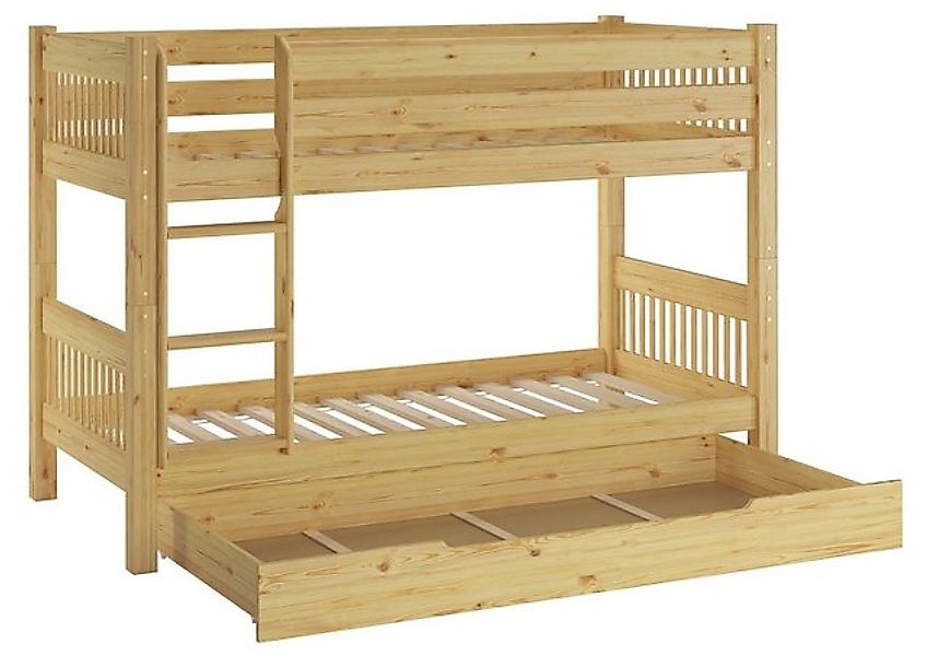 ERST-HOLZ Etagenbett Etagenbett 90 x 200 Kiefer Massiv für Kinder Nische 10 günstig online kaufen