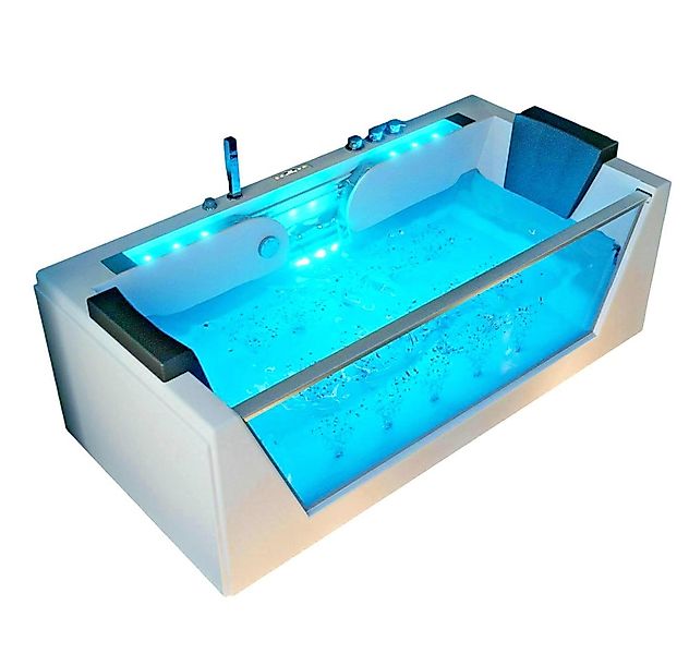 DEKO VERTRIEB BAYERN Whirlpool-Badewanne Luxus LED Whirlpool Badewanne SET günstig online kaufen