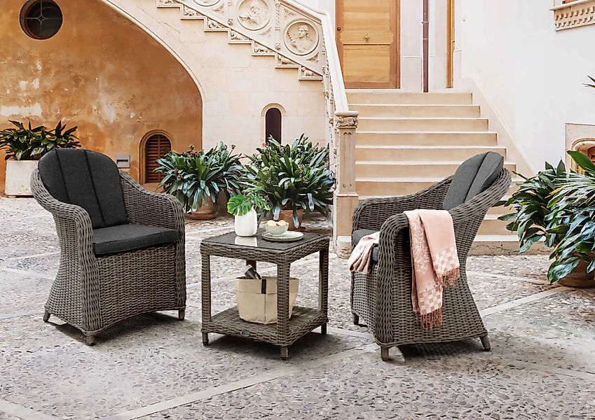 Destiny Balkonset "Malaga Merano", (Set, 7 tlg.), bestehend aus 2x Sessel, günstig online kaufen