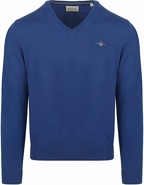 Gant Pullover V-Neck Kobaltblau - Größe XXL günstig online kaufen