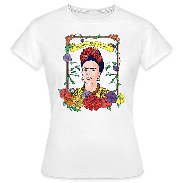 Spreadshirt T-Shirt Frida Kahlo Mit Rahmen günstig online kaufen