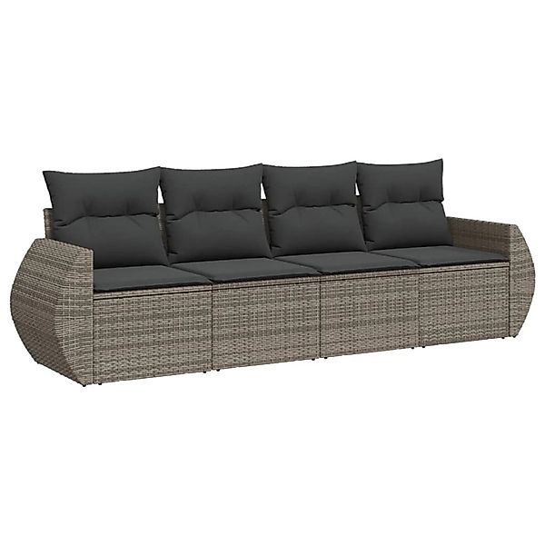 vidaXL 4-tlg Garten-Sofagarnitur mit Kissen Beige Poly Rattan Modell 42 günstig online kaufen