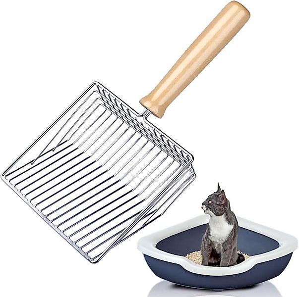 FELIXLEO Schaufel Katzenstreu Schaufel Metall Streuschaufel Katzenklo Edels günstig online kaufen
