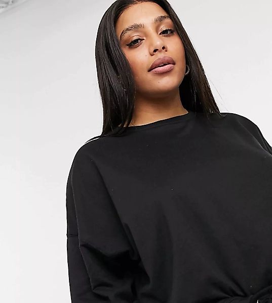 Missguided Plus – Basic-Sweatshirt in Schwarz günstig online kaufen
