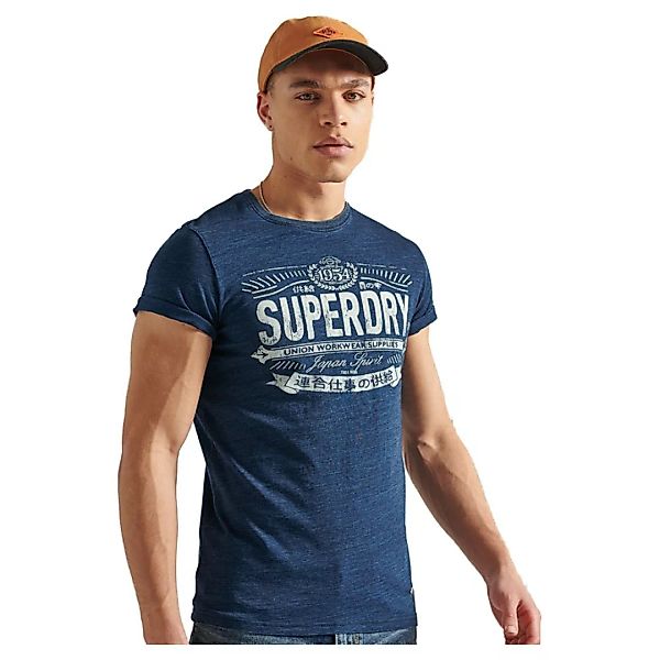 Superdry Vintage Indigo Kurzarm T-shirt M Indigo Dark Wash günstig online kaufen