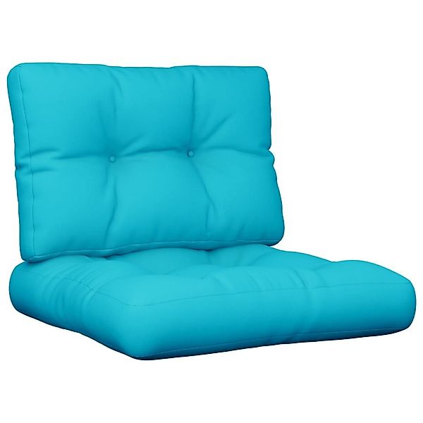 vidaXL Sitzauflage Palettenkissen 2-tlg. Türkis Stoff, günstig online kaufen