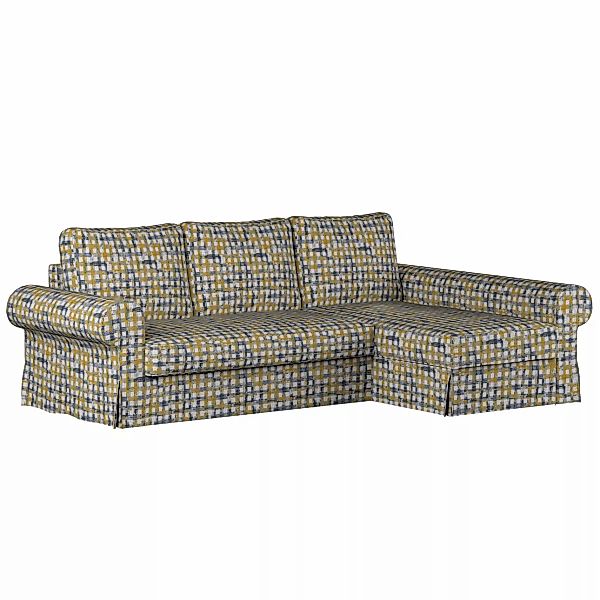 Bezug für Backabro Bettsofa / Recamiere, blau-gelb, Bezug für Bettsofa Back günstig online kaufen