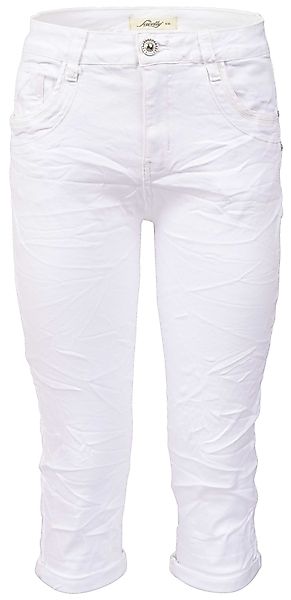 Jewelly Regular-fit-Jeans Capri Jeans im Crash-Look, günstig online kaufen