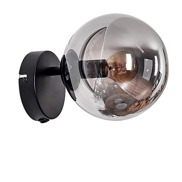 hofstein Wandleuchte Wandlampe aus Metall/Glas in günstig online kaufen
