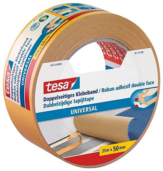 tesa Doppelklebeband UNIVERSAL Doppelseitiges Klebeband (Packung, 1-St) Gew günstig online kaufen