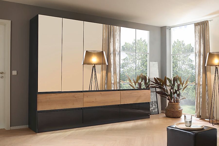 rauch Drehtürenschrank "Winnipeg" grifflose Front, Schubkästen m. Griffmuld günstig online kaufen