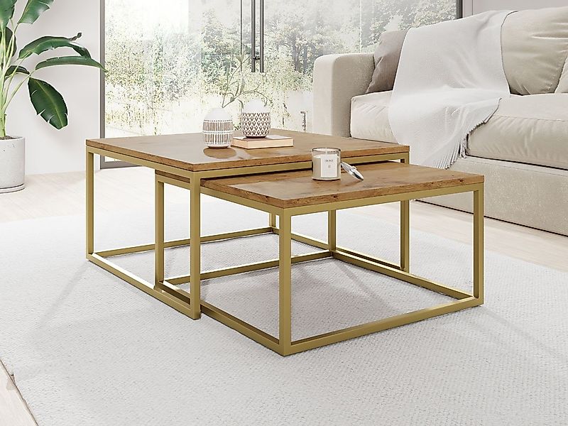 WFL GROUP Couchtisch Vella Gold günstig online kaufen