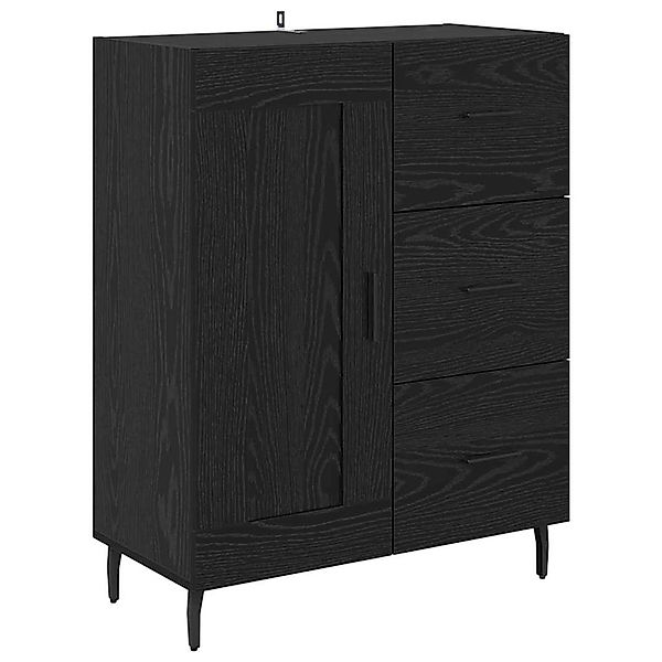 vidaXL Sideboard mit Schubladen Schwarz Eichen-Optik 69,5 x 34 x 90 cm 8816 günstig online kaufen