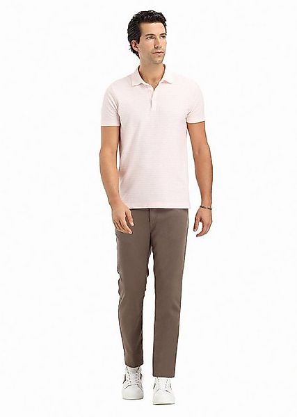 RAMSEY Poloshirt Rosa Jacquard Polo Baumwollmischung T-Shirt günstig online kaufen