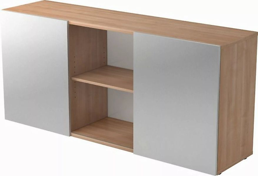 HAMMERBACHER Aktenschrank Sideboard 2 OH BxTXH 160x42x74,8cm Schiebetüren N günstig online kaufen