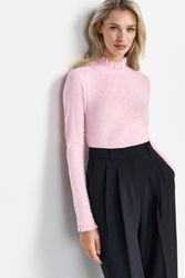 RICHROYAL Langarmshirt "2409 O Slub F LS" mit Rüschenkante an Ausschnitt un günstig online kaufen
