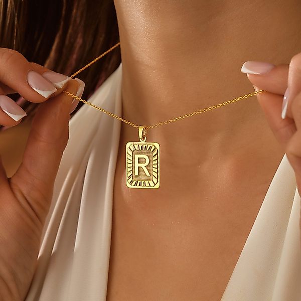 OTANTO Kette mit Anhänger Buchstaben Anhänger Initial Halskette günstig online kaufen