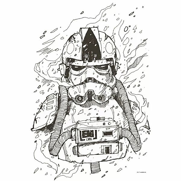 Komar Bild "Star Wars Pilot Drawing", Disney, (1 St.), Wandbild zur Dekorat günstig online kaufen