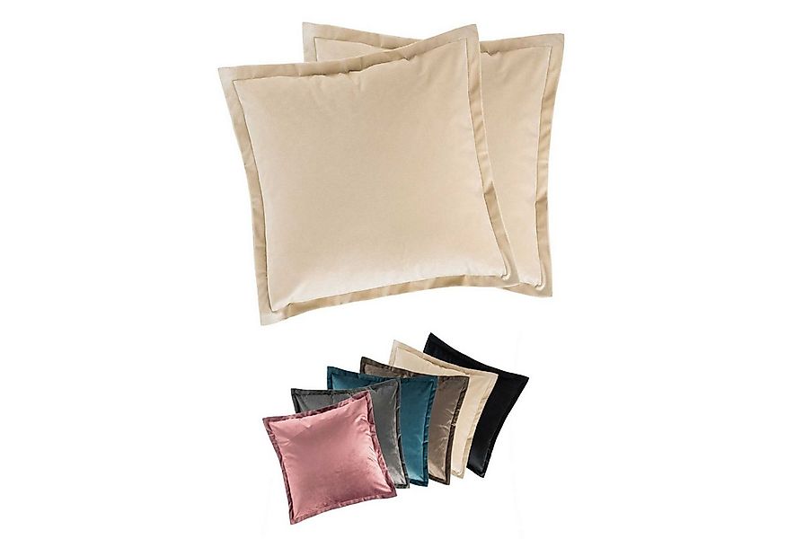 MOON Heimtextilien Kissenhülle 2er Pack 40x40 cm Kissenbezug edle Samt Opti günstig online kaufen