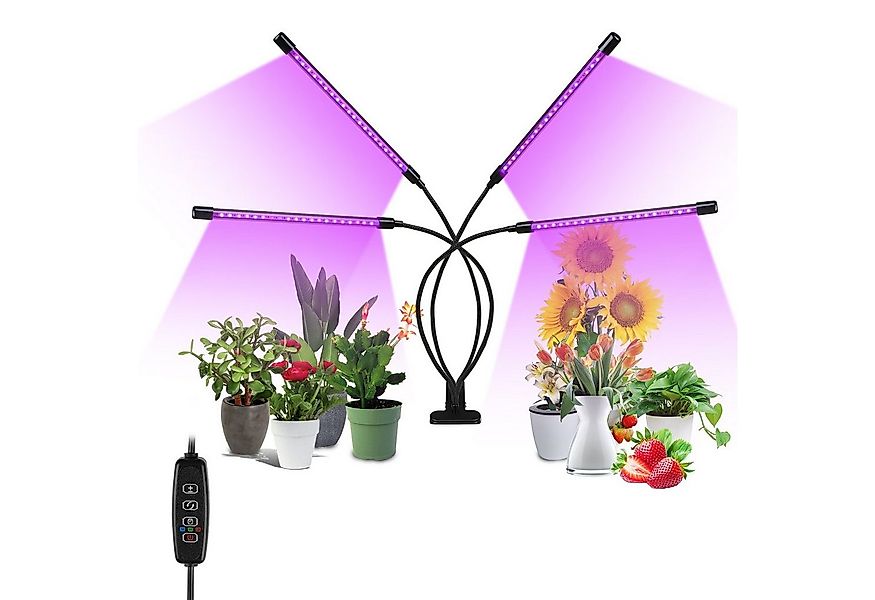 Clanmacy Pflanzenlampe LED Pflanzenlicht 80 LEDs Grow Lampe Pflanzenleuchte günstig online kaufen