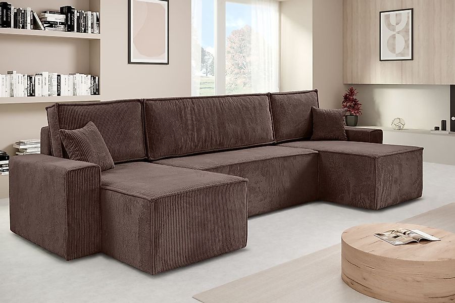 Beautysofa Ecksofa mit Bettkasten, im Cordstoff günstig online kaufen
