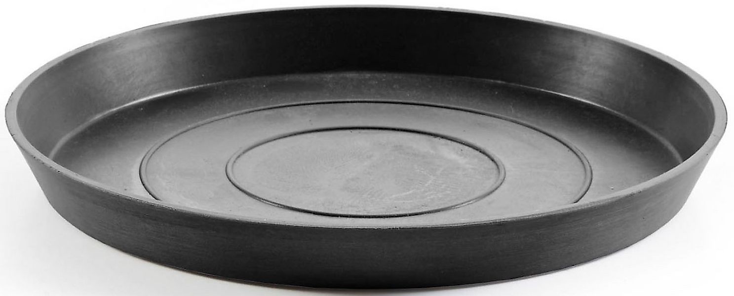 ECOPOTS Blumentopfuntersetzer ROUND SAUCER Dark Grey, BxTxH: 36,5x36,5x3,5 günstig online kaufen