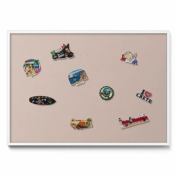 Tulup Magnettafel Blech Magnettafel für Sammlermagnete Farbpuder Rosa Beige günstig online kaufen