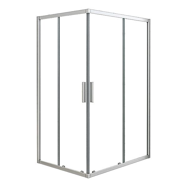 AICA 100x80cm x Höhe 185cm Duschkabinen Eckeinstieg 5mm ESG Duschtür Schieb günstig online kaufen