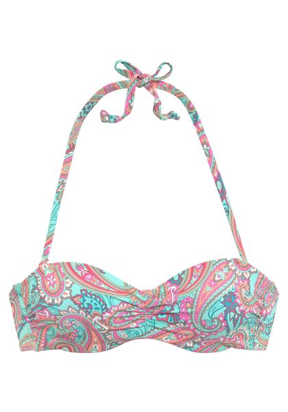 Venice Beach Bügel-Bandeau-Bikini-Top "Paislee" bedruckt, wattierte Cups, s günstig online kaufen