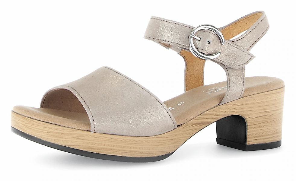 Gabor Sandalette "KRETA", Blockabsatz, Sommerschuh, Riemchensandale mit Gli günstig online kaufen