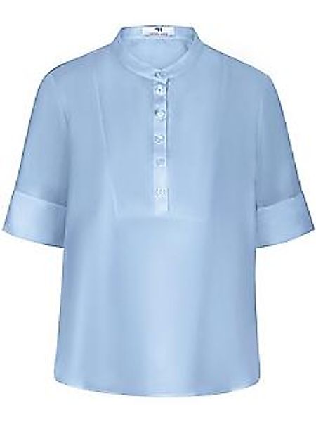 Bluse aus Seide Peter Hahn blau günstig online kaufen