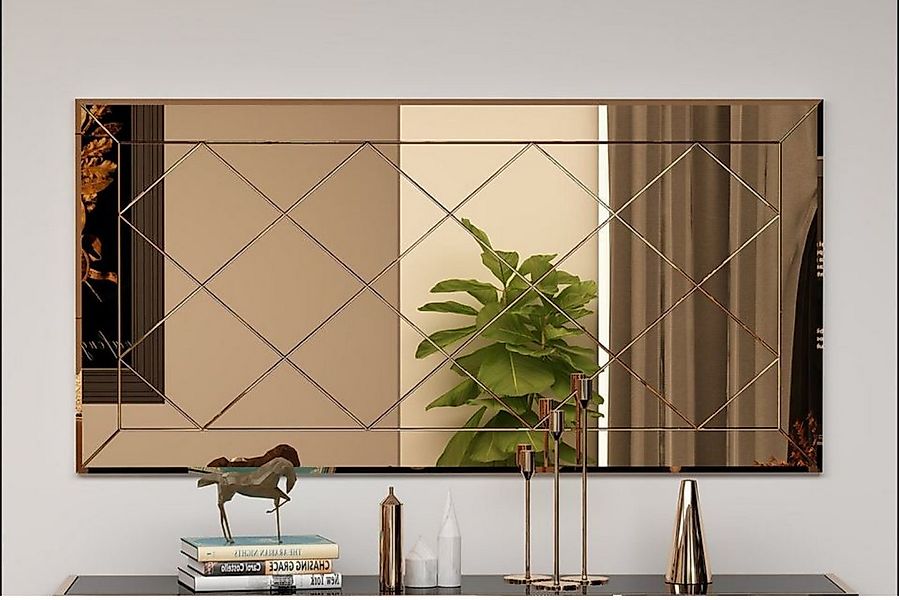 ibonto Wandspiegel Design Spiegel rechteckig Dekospiegel modern für Wohnzim günstig online kaufen