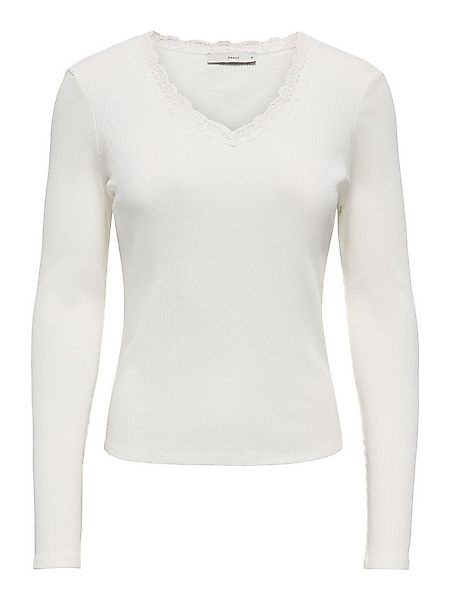 ONLY V-Shirt ONLSARA SHARAI L/S V-NECK TOP JRS Baumwollmischung, slim fit günstig online kaufen