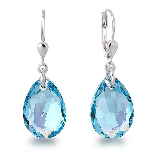 Schöner-SD Paar Ohrhänger Ohrringe hängend mit Pear Cut Kristall Tropfen 16 günstig online kaufen