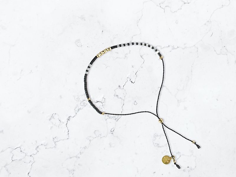 Sternenhimmel – Zartes Armband Mit Perlen In Schwarz-weiß, Gold, Silber günstig online kaufen