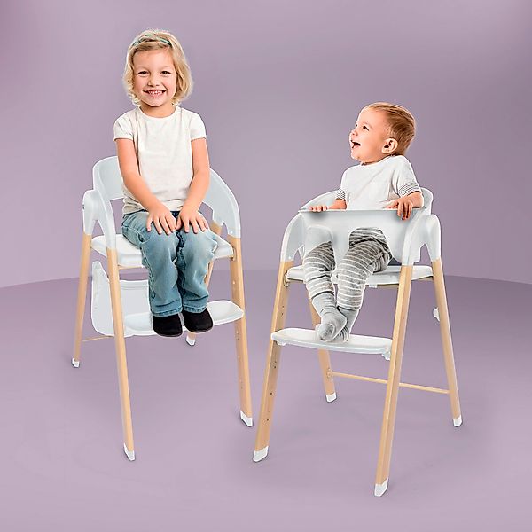 BabyGo Kombihochstuhl Levels, white wood optic, günstig online kaufen
