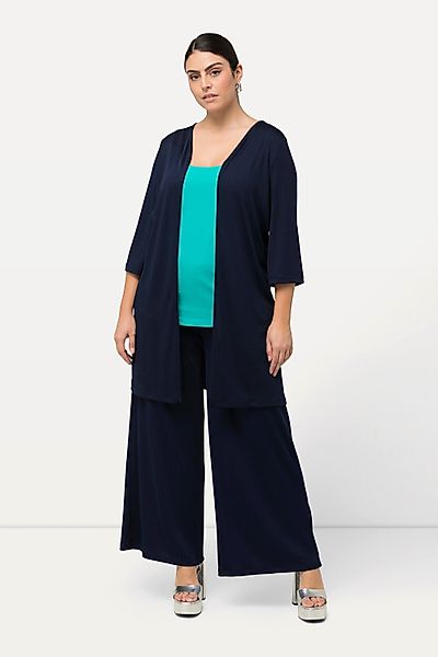 Ulla Popken Shirtjacke Longjacke Rippjersey offene günstig online kaufen