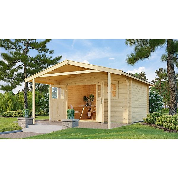 Weka Holz-Gartenhaus Satteldach Unbehandelt 590 cm günstig online kaufen