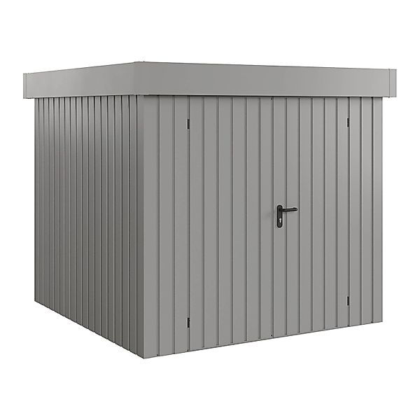 Hörmann EcoStar Gerätehaus Euroline Flachdach 2-flg 237 x 229 cm Graualumin günstig online kaufen