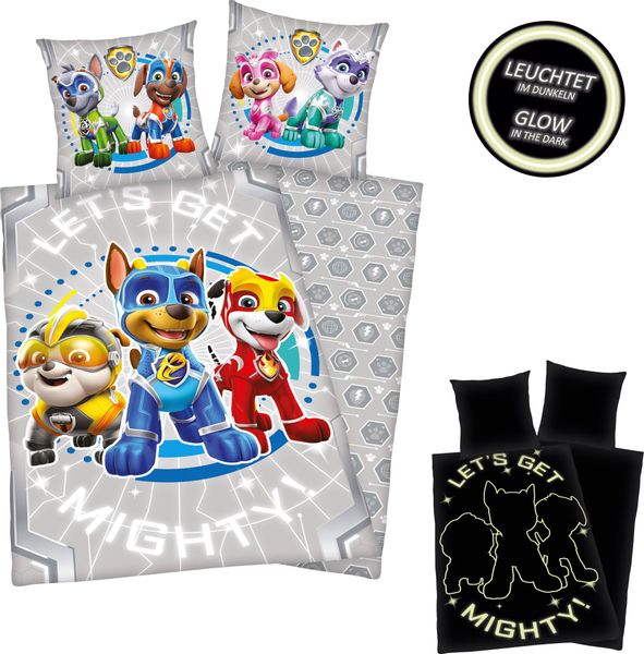 PAW PATROL Kinderbettwäsche "Paw Patrol" mit "Glow in the dark"-Effekt günstig online kaufen